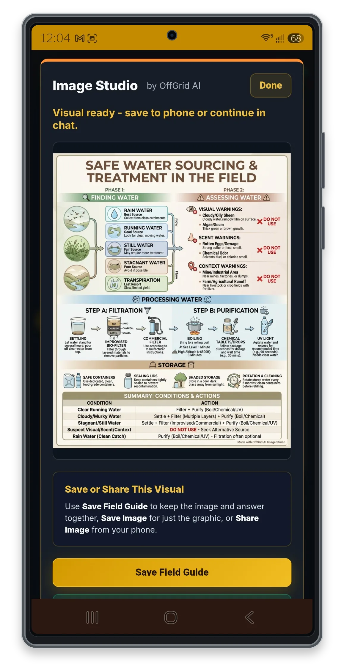 A visual reference created in OffGrid AI FieldGuide Image Studio